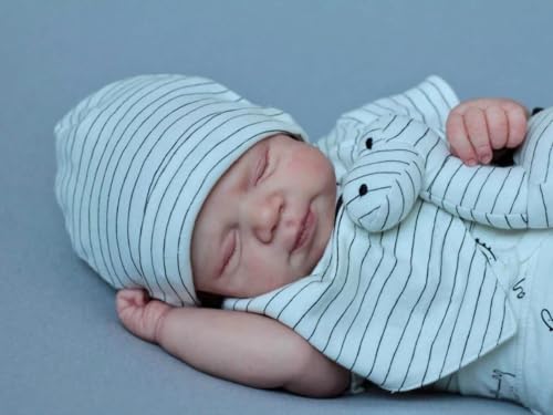 RXDOLL Reborn Dolls Boy Pascale - Muñeca realista recién nacida de 18 pulgadas, muñecas recién nacidas durmiendo que se ven de la vida real, muñeca de bebé suave con peso con cabello pintado RXDOLL Reborn Dolls Boy Pascale - Muñeca realista recién nacida de 18 pulgadas, muñecas recién nacidas durmiendo que se ven de la vida real, muñeca de bebé suave con peso con cabello pintado