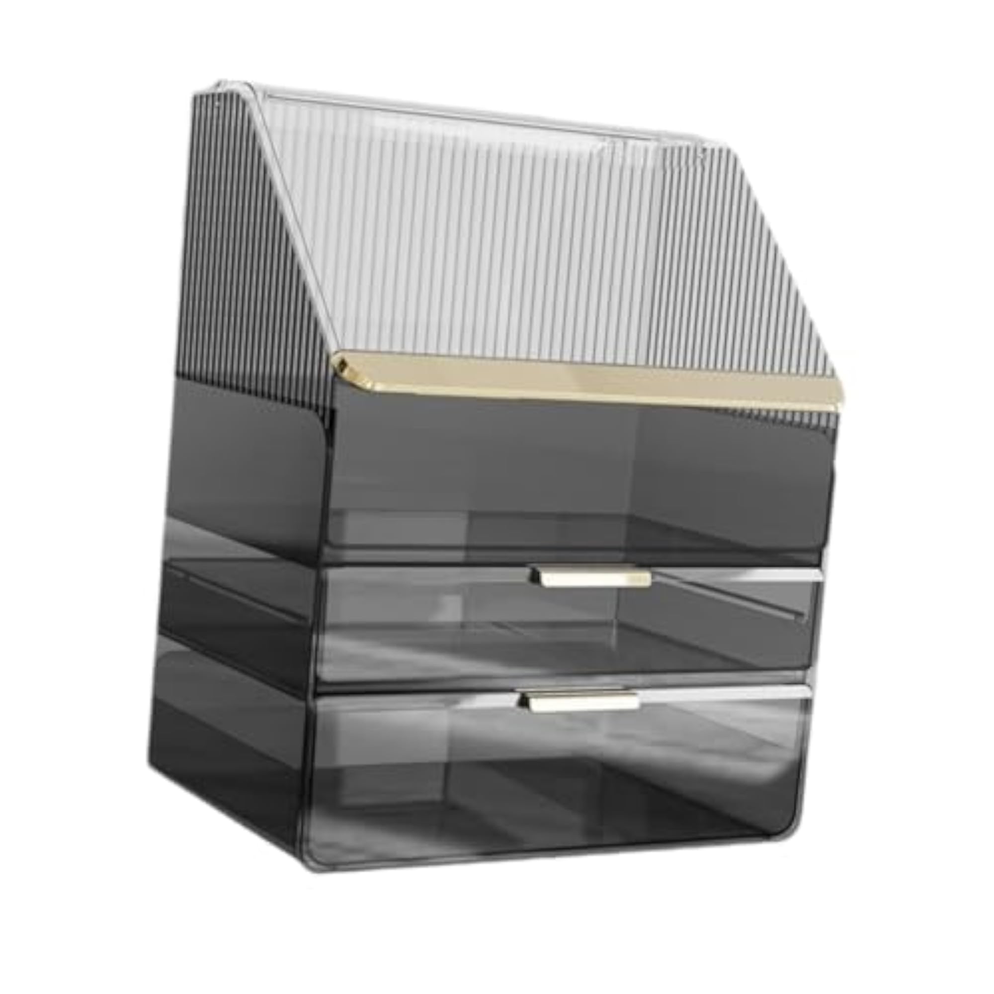 Dustproof Black Cosmetic Organizer Display Case for Tall Bottles