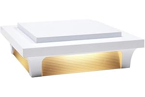 Deckorators 4" Vinyl Post Wrap - Style 6, White