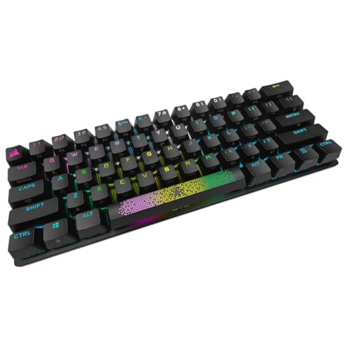 Corsair Teclado mecânico para jogos K70 PRO MINI WIRELESS RGB 60% (menos de 1 ms mais rápidos, chave
