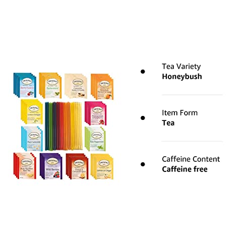 Twinings Tea Sampler Set 12 Flavors Assortment 48 Assorted Tea Bags With 20 Honey Sticks For Tea, Straws And Naturally Caffeine Free Herbal Tea Set… #TOP7