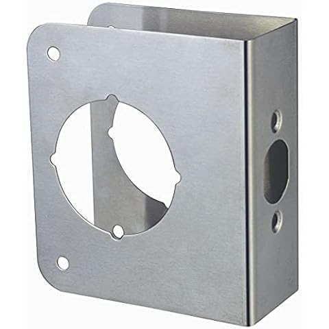 Sumbin Door Guard Reinforcer 1-3/4-Inch Thick by 2-3/8-Inch Backset 2-1/8-Inch Bore Door Guard with Stainless Steel Color Cover