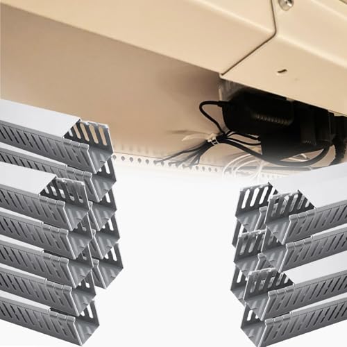 canaleta Cables Kit De Canaletas para Cables con Ranura Abierta Recortable, Alturas De 25 Mm, 30 Mm, 40 Mm, 50 Mm Y 60 Mm, para La Gestión del Cableado De(18 PCS,W X H 100mm X 50mm)