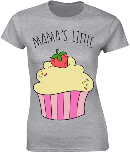 Mama's Little Strawberry Cupcake - Camiseta para mujer, color gris, gris, XXL