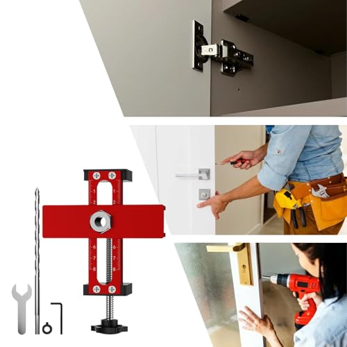 Outil de positionnement de porte d'armoire avec verrou réglable - 5