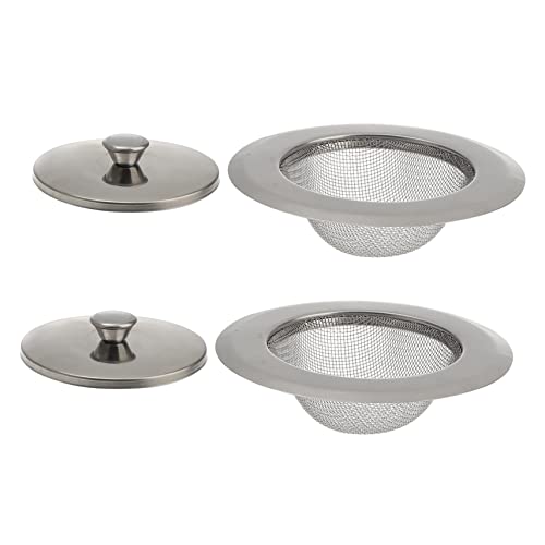 Set de 2 coladores para fregadero de acero inoxidable