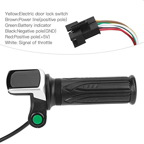 Demeras Throttle Grip Electric Bike Speed Governing Throttle Grip Lcd Electric Bike Throttle Switch 6 Cores 36v/48v for Electric Bicycles(48v) - Image 4