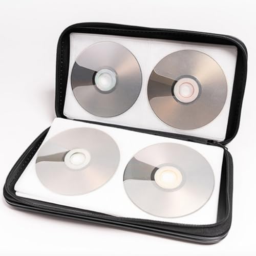 Almacenamiento de CD para coche porta discos portátil anticaídas negro 6