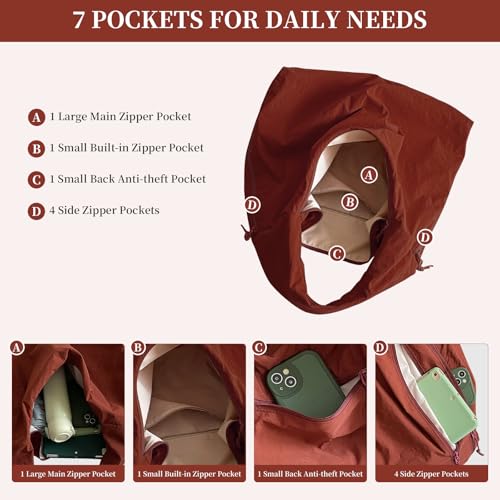Bolso Slouchy de nylon grande para mujer miniatura 3
