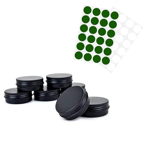 Liyar 1Oz. Metal Tin 30G Sample Lip Balm Tins Aluminum Tin Containers With Lids Screw Top Tins Cans Empty Storage Jars,Pack Of 14(Black) #TOP1
