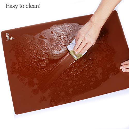 Super Kitchen Food Grade Silicone Extra Large Pastry Mat Baking Mat 23.4 By 15.6 Inches Chocolate …