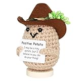 Patata positiva, bonitas patatas de ganchillo de punto interesantes, regalo para mujeres, hombres, colegas, compañeros de clase, mujeres, vacaciones, cumpleaños, Navidad, Acción de Gracias, regalos de