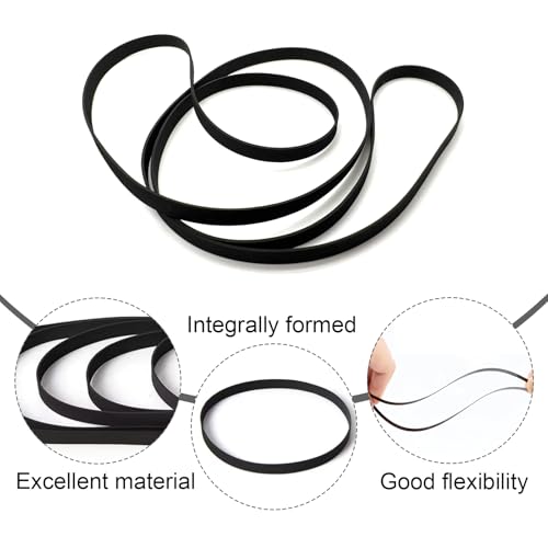 DHWEKU 2 Stück Belt Antriebsriemen Plattenspieler Gummiband Phonograph Ersatzgürtel Riemen für Plattenspieler Riemen Plattenspieler Recorder Riemen Teile Plattenspieler-Gürtel 270 mm
