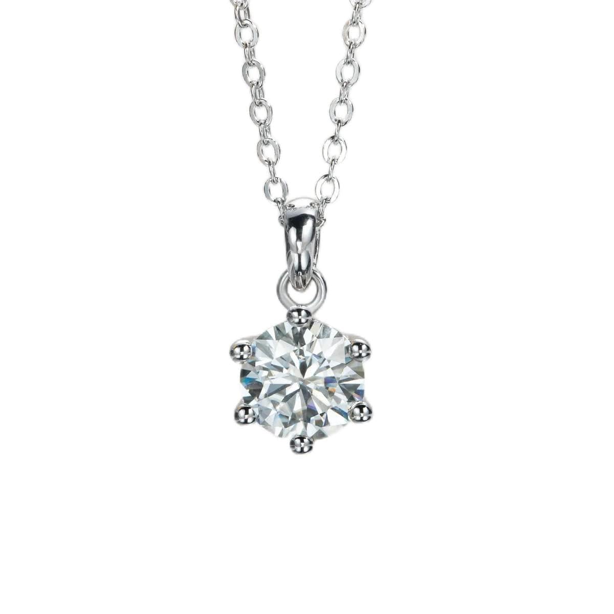 Collier moissanite 1ct anti-ternissement en argent 925 pour peau sensible - 4