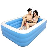 piscina 1000 litros inflavel ☂ PISCINA PARA PADRES FAMILIARES : La piscina inflable es fácil de inflar y desinflar, y se puede plegar para ahorrar espacio.