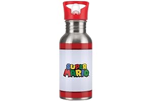 Super Mario Bros. Stainless Steel Straw Water Bottle
