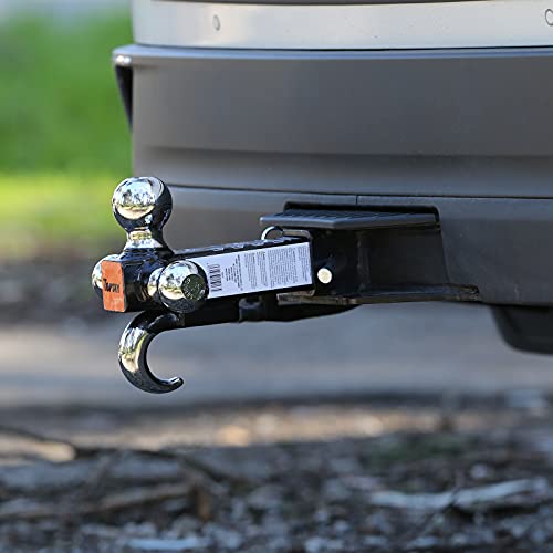 TOPSKY TS2011 Trailer Hitch Tri Ball Mount with Hook, 2 Inch Receiver
