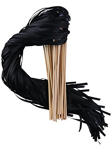 Wishprom Ribbon Stick Wands Streamers For Wedding Party Favor (Black-30Pcs) #TOP8