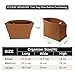LOUKAYCCI Purse Organizer Insert for Le Pliage Large Handbags Insert Organizer (Brown, Large)