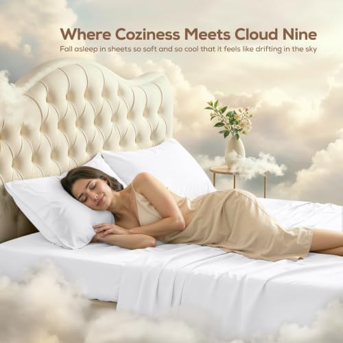 Image of Utopia Bedding Queen Bed Sheets Set - Pack of 2 Sheet Sets - Perfect for Spa, Hotel, & Guest Bedroom - Brushed Microfiber - Shrinkage and Fade Resistant - Easy Care (White)