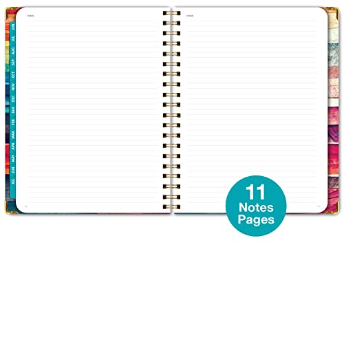 Hardcover Academic Year 2023-2024 Planner: (June 2023 Through July 2024) 8.5"X11" Daily Weekly Monthly Planner Yearly Agenda. Bookmark, Pocket Folder And Sticky Note Set (Rainbow Oak) #TOP6
