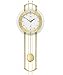 Produktbild AMS Funkwanduhr 5257 mit glänzendem, messingfarbenem Pendel elegante Funk Pendeluhr Design Wanduhr