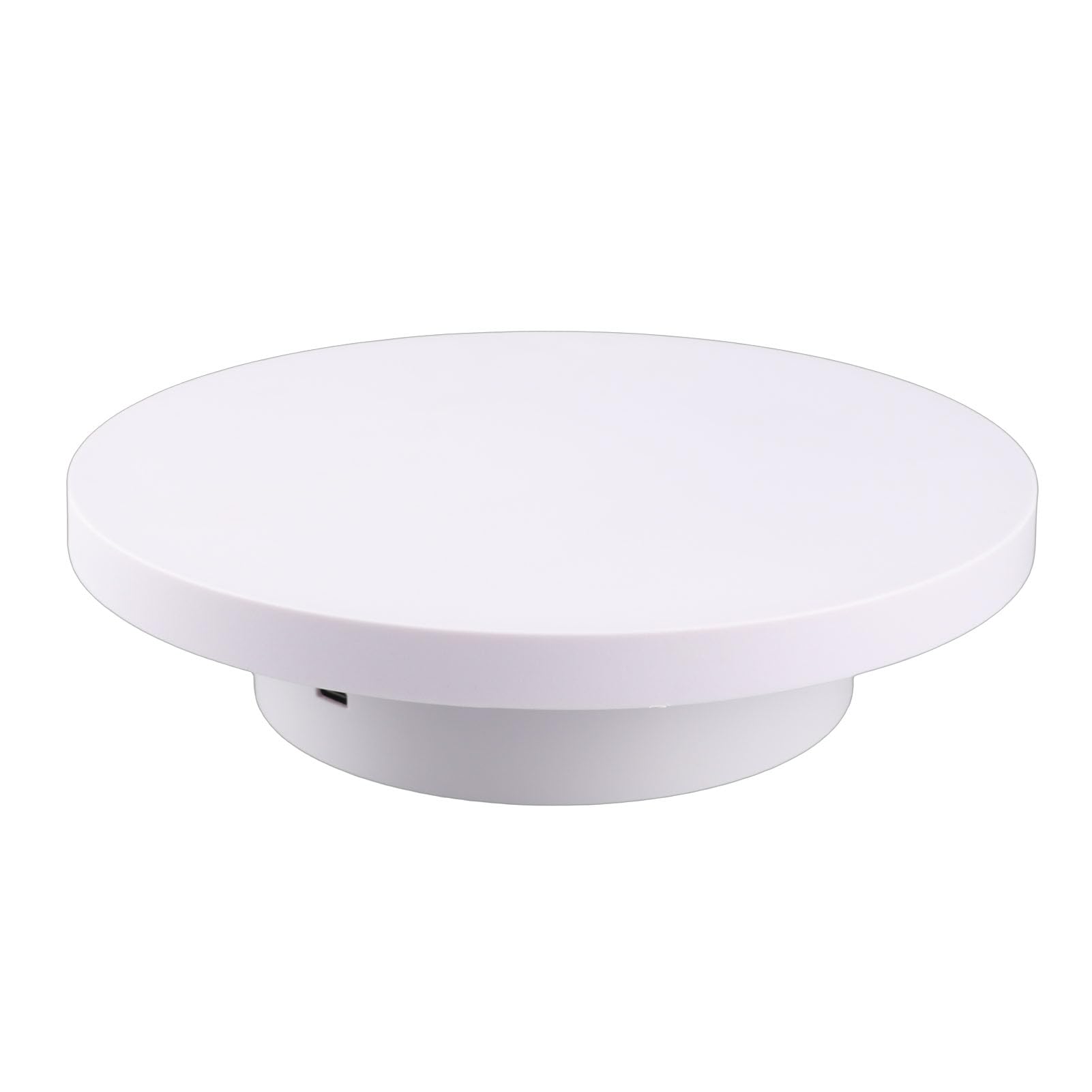 Giradischi Elettrico per Fotografia di Prodotti, Espositore Girevole a 360 Gradi con Telecomando, Rotante Automatica Ricaricabile per Showroom di Torte Orologi Gioielli, Carico 30 Kg Bianco