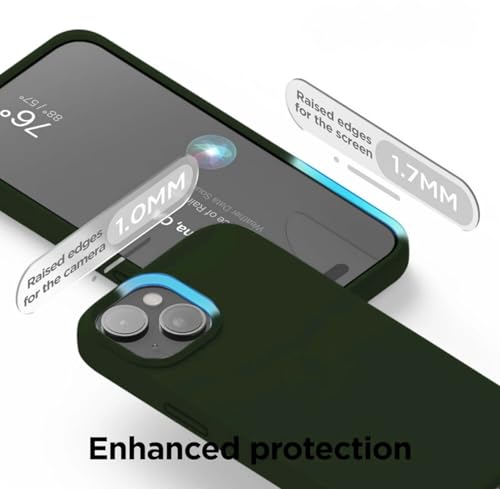 Image of Premium Liquid Silicone Case for iPhone 11 - Slim Full Body Protective Back Cover with Soft Microfiber Lining, Anti-Slip Grip Scratch Resistant Phone Case(Dark Green)