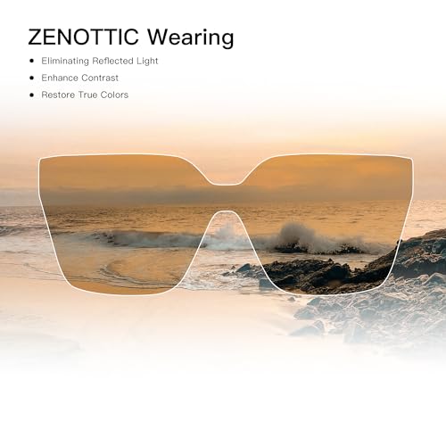 ZENOTTIC Oversized Polarized Square Sunglasses Women Trendy Sun Glasses Retro Designer Shade for Ladies UV400 Protection4