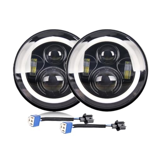 Phares Avant LED H4 7 pouces route et croisement 12V 24V
