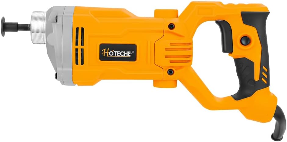 Hoteche 1200W Electric Concrete Vibrator – Handheld Power Concrete Vibration Tool with 2m Cable – for Slabs, Foundations, Driveways(Machine Only, compatible with 35mm Rod)