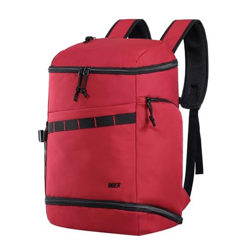 MIER Gym Backpack for Men and Women, 35L Basketball Backpack with Shoe Compartment & Wet Pocket, Waterproof Sports Bag for Travel and Workout