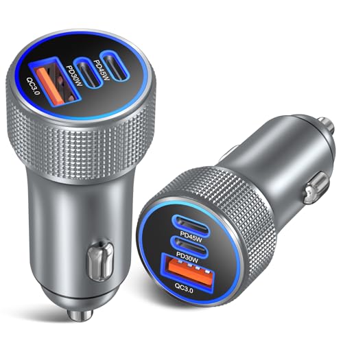 45W Super Fast Type C Car Charger for Galaxy S26 Ultra, Besgoods 93W USB C & USB A Cigarette Lighter Adapter Compatible with iPhone 18 17 16 15 Pro Max S25 FE S24 S22, 2Pack - image 1