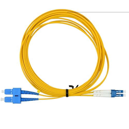 Image of 5M LC to SC OS2 Fiber Optic Patch Cable Singlemode Duplex Optical Patch Cord 9 /125m Fiber Optic Cable LC-SC DX 5 Meter (16.4ft)