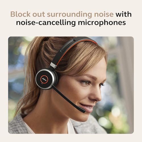 Jabra Evolve 65 SE Link380a UC Stereo- Bluetooth Headset with Noise-Cancelling Microphone, Long-Lasting Battery and Dual Connectivity - Works with... - Image 5