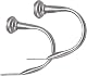 Raffhalter Amazon Basics, dekorativ für Gardinen, 2er-Pack, Nickel