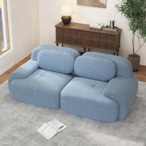 Image of Corduroy Modular Sectional Sofa, Oversized Cloud Couches for Living Room