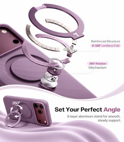 TORRAS Q3 Wind for iPhone 18 Pro Case, Liquid Silicone, 360 Magnetic Stand - image 4