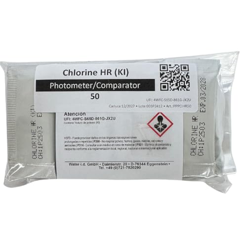 Chlorine HR Réactif en poudre PoolLab 2.0 de mesure de chlore 50 sachets