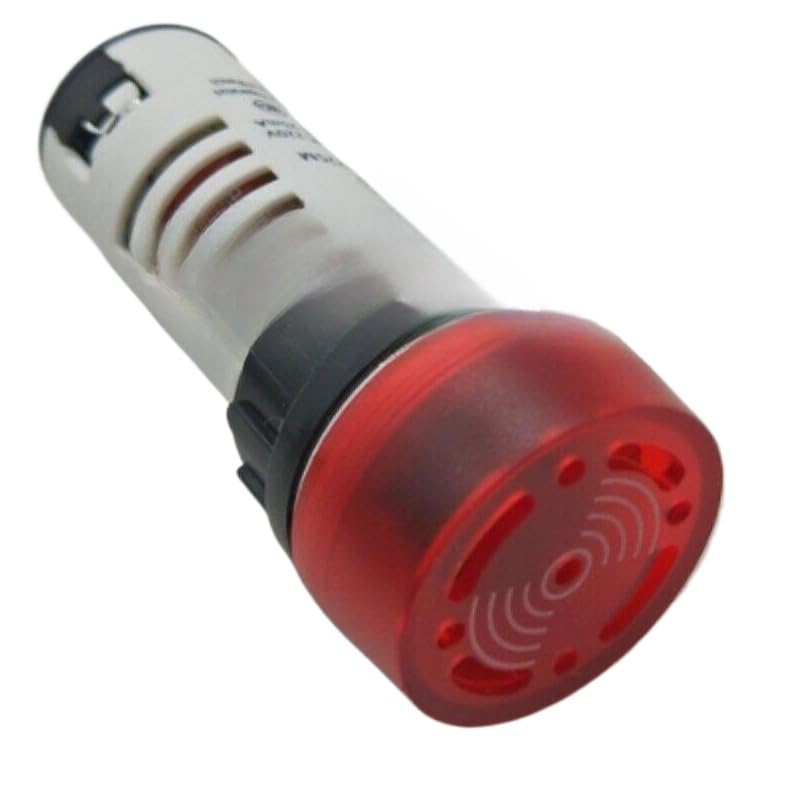1Pc Red Flash Buzzer AD16-22SM/R31 AC220V
