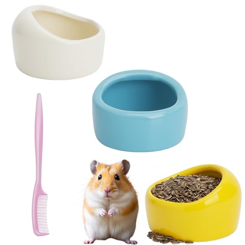 Lot de 3 Gamelles en Céramique pour Hamster...