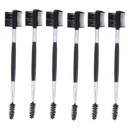 Healeved Professional Eyebrow Combs 6 Piece Set Eyebrow Brush Lash Comb Comfortable to Hold for Brows