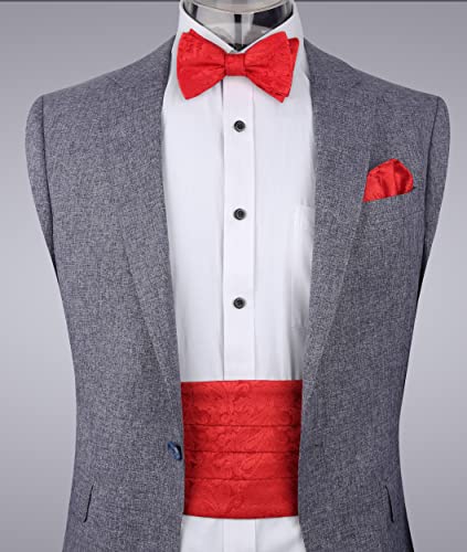 Image of Alizeal Mens Paisley Adjustable Bow Tie Set