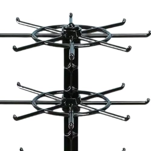 Dzrige 3-Tier Rotating Keychain Display Stand Jewelry Tower Holder - image 4