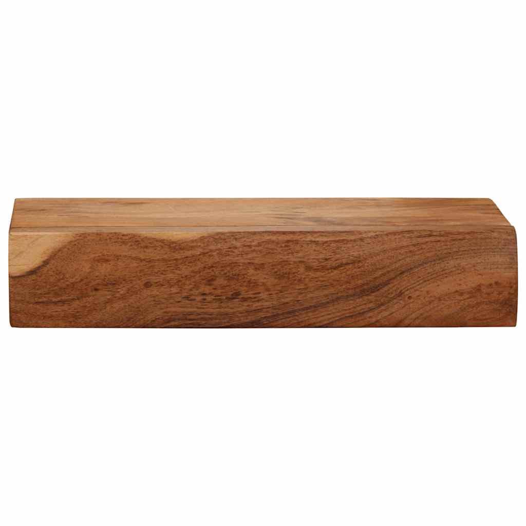 Półki ścienne 2 sztuki 40 x 17 x 8 cm lite drewno akacja, solidna pływająca półka do przechowywania i dekoracji, stojak ścienny do organizowania książek