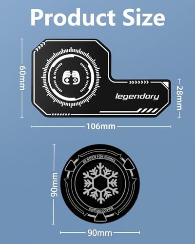 Image of 2 Pcs Magnetic Cooler Pad, Universal Smart Phone Cooling Pad,Heatsink Cooling Black Games Holder Sticker, Phone Self-Adhesive Cooling Plate Extend Battery Life