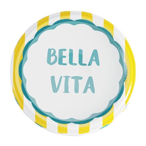 ONONEXPRESS –82 mm Metal Spare Lids For Pickle and Larger Jars/Multipurpose (Twist Off Lid) (10, Bella Vita Yellow)