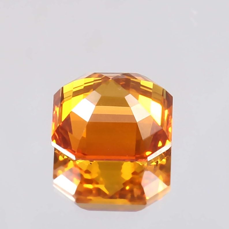 Pierre gemme saphir orange naturelle de Ceylan pour fabriquer un pendentif cadeau personnalisé - 5