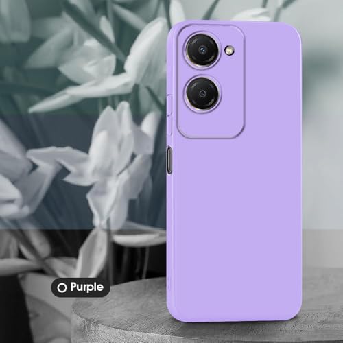 Image of Back Cover for iQOO Z9 Lite 5G | Full Camera Protection | Premium Liquid Silicon Case | Flexible Bumper Case for iQOO Z9 Lite 5G (Purple)