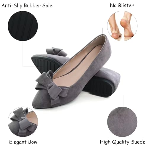 Image of SAILING LU Women's Bow-Knot Pointed Toe Ballet Flats